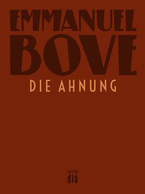 cover image of Die Ahnung